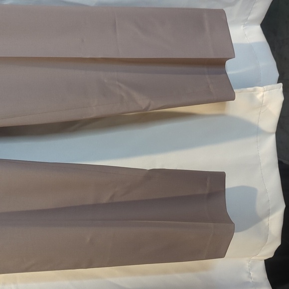 Lafayette 148 Barrow Pants Wool Blend Lavender Gray Straight leg front zip - Picture 4 of 9